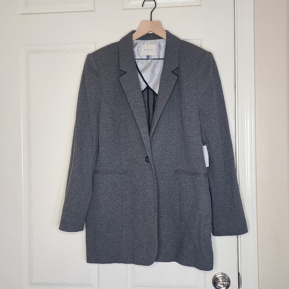 COURT & ROWE Jackets & Blazers - Court & Rowe Waffle Knit Cotton Blend Blazer | Grey | Size XL | NWT
